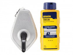 IRWIN STRAIT-LINE Aluminium 30m Chalk Line & Blue Chalk Pack