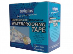 Sylglas Aluminium Finish Waterproofing Tape 75mm/3in 4m Roll