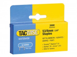 Tacwise 53 Light-Duty Staples 6mm (Type JT21, A) Pack 2000