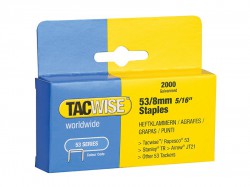 Tacwise 53 Light-Duty Staples 8mm (Type JT21, A) Pack 2000