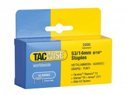 Tacwise 53 Light-Duty Staples 14mm (Type JT21, A) Pack 2000