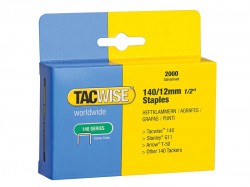 Tacwise 140 Heavy-Duty Staples 12mm (Type T50, G) Pack 2000