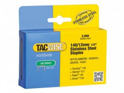 Tacwise 140 Stainless Steel Staples 12mm (Pack 2000)