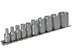 Teng M3814 Socket Clip Rail TX-E Set of 10 3/8in & 1/4in Drive