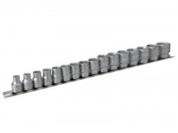 Teng M3816 Socket Clip Rail Set of 16 Metric 3/8in Drive