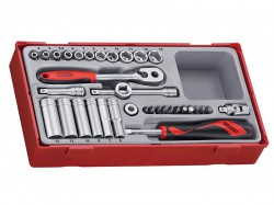 Teng TT1435 35 Piece Socket Set 4-13mm - 1/4in Drive