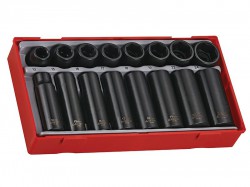 Teng TT9116 16 Piece Regular/ Deep Impact Socket Set 1/2in Drive