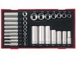 Teng TTAF32 32 Piece Reg/ Deep Socket Set 1/4-3/8in Drive