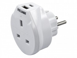 Uni-Com Travel Socket with USB Charger