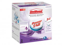 Unibond Small Moisture Absorber Lavender Power Tab Refill Pack of 2