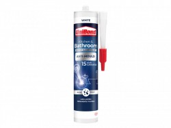 Unibond Anti-Mould Kitchen & Bathroom Sealant Cartridge White 274g