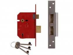 UNION 2234E 5 Lever BS Mortice Sashlock Satin Chrome Finish 67mm 2.5in Visi