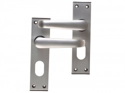 UNION Ambassador Oval Standard Plate Door Furniture Anodised Silver Visi Pack