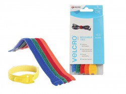 VELCRO Brand ONE-WRAP Reusable Ties (5) 12mm x 20cm Multi-Colour