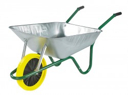 Walsall Boxed 85L Galvanised Easi-Load Builders Wheelbarrow - Puncture Proof