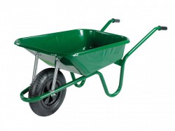 Walsall 90L Green Builders Wheelbarrow