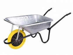 Walsall 90L Galvanised Builders Wheelbarrow - Puncture Proof