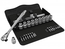 Wera Zyklop Metal-Switch Slim Ratchet & Socket Set of 28 Metric 1/2in Drive