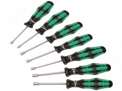 Wera 395 HO/7 SM Kraftform Hollow Shaft Nutspinner Set, 7 Piece