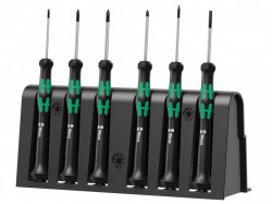 Wera 2050/6 Kraftform Micro Screwdriver Set, 6 Piece