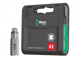 Wera Bit-Box 20 H Extra Hard Bits Robertson 2 Square x 25mm, 20 Piece