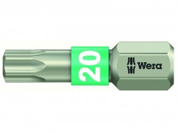 Wera 3867/1 TS Torx TX 20 Torsion Stainless Steel Insert Bit 25mm