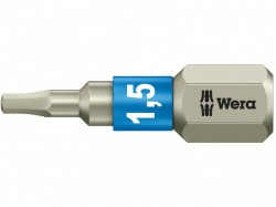 Wera 3840/1 TS Torsion Stainless Steel Insert Bit Hex 1.5 x 25mm