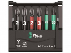 Wera Bit-Check 6 Impaktor1 SB Mini-Check 6 Piece PZ/PH/TX 50mm Carded