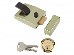 Yale Locks 89 Deadlock Nightlatch 60mm Backset Brasslux Finish Box