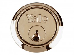 Yale Locks B1109 Replacement Rim Cylinder & 2 Keys Polished Brass Finish Box
