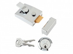 Yale Locks P89 Deadlock Nightlatch 60mm Backset Chrome Finish Visi