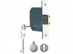 Yale Locks PM562 Hi-Security BS 5 Lever Mortice Deadlock 68mm 2.5in Polish Chrome