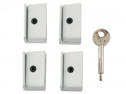 Yale Locks 8K109 Window Stop White Pack of 4 Visi