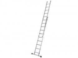 Zarges Double Extension Ladder with Stabiliser Bar 2-Part D-Rungs 2 x 12