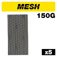 TREND AB/HLF/150M MESH 1/2 SAND SHEET 5PC 115 X 230MM 150G