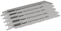 DRAPER Expert 150mm 5/8tpi HSS Reciprocating Saw Blades for Multi Purpose Cutting - Pack of 5 Blades