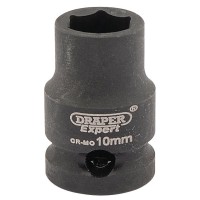 DRAPER Expert 10mm 3/8\" Square Drive Hi-Torq® 6 Point Impact Socket