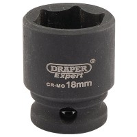 DRAPER Expert 18mm 3/8\" Square Drive Hi-Torq® 6 Point Impact Socket