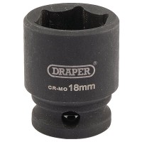 DRAPER Expert 18mm 3/8\" Square Drive Hi-Torq® 6 Point Impact Socket