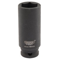 DRAPER Expert 18mm 3/8\" Square Drive Hi-Torq® 6 Point Deep Impact Socket