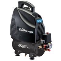 DRAPER 6L 230V 1.1kW (1.5hp)  Oil-Free Air Compressor