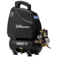 DRAPER 6L 230V 1.1kW (1.5hp)  Oil-Free Air Compressor