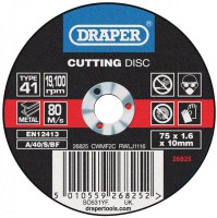 Flat Metal Cutting Discs (75mm x 1.6 x 10mm) GS1259