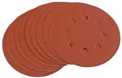 DRAPER Ten 125mm 400 Grit Hook and Loop Sanding Discs