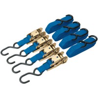 DRAPER 375kg Ratcheting Tie Down Strap Set (4 Piece)