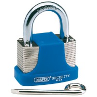 Draper 48mm Resetable 4 Number Combination Laminated Steel Padlock With Hardened Steel Shackle & Bumper