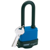 DRAPER 45mm Laminated Steel Padlock with Extra Long Shackle