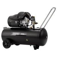 DRAPER 100L 230V 3.0hp (2.2kW) V-Twin Air Compressor