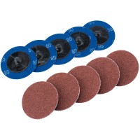 Ten 50mm 80 Grit Aluminium Oxide Sanding Discs