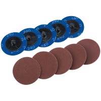 Ten 50mm 240 Grit Aluminium Oxide Sanding Discs